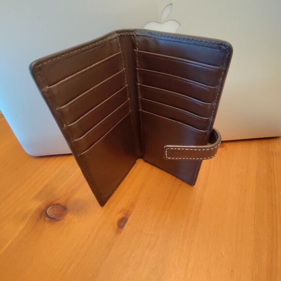 Vintage Coach Brown Leather Card Wallet - Picture 11 of 11